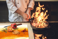 Tabla de cortar - Cubierta de la placa de inducción D04 Serie Bebidas: Cerezas 7