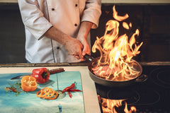 Tabla de cortar - Cubierta de la placa de inducción D04 Serie Bebidas: Cerezas 7