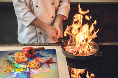 Tabla de cortar - Cubierta de la placa de inducción D04 Serie Bebidas: Cerezas 7