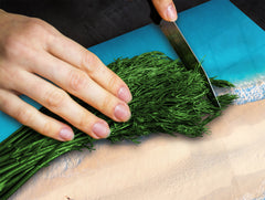 UNIQUE Tempered GLASS Kitchen Board –Scratch Resistant Glass Cutting Board – MEASURES: SINGLE: 60 x 52 cm (23,62” x 20,47”); DOUBLE: 30 x 52 cm (11,81” x 20,47”); D35 Art Series : Beaches of Zanzibar