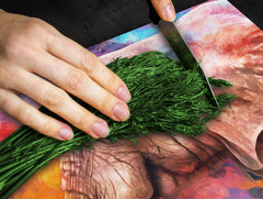 Induction Cooktop Cover Kitchen Board – Impact Resistant Glass Pastry Board; MEASURES: SINGLE: 60 x 52 cm (23,62” x 20,47”); DOUBLE: 30 x 52 cm (11,81” x 20,47”); D37 Animals Series : Colourful elephant