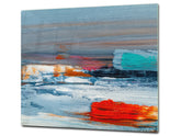 UNIQUE Tempered GLASS Kitchen Board –Scratch Resistant Glass Cutting Board – MEASURES: SINGLE: 60 x 52 cm (23,62” x 20,47”); DOUBLE: 30 x 52 cm (11,81” x 20,47”); D35 Art Series : Abstract art oil painting