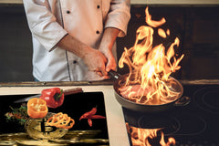 Schneidbrett aus Hartglas und schützende Arbeitsoberfläche D04 Drinks Series: Cherries 7