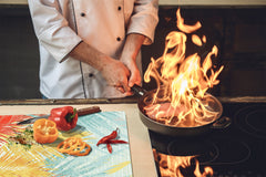 Tempered GLASS Cutting Board – Worktop saver and Pastry Board –- Glass Kitchen Board; MEASURES: SINGLE: 60 x 52 cm (23,62” x 20,47”); DOUBLE: 30 x 52 cm (11,81” x 20,47”); D34 Nature Series: Botanical wall art.