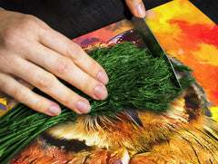 Induction Cooktop Cover Kitchen Board – Impact Resistant Glass Pastry Board; MEASURES: SINGLE: 60 x 52 cm (23,62” x 20,47”); DOUBLE: 30 x 52 cm (11,81” x 20,47”); D37 Animals Series : Colourful owl