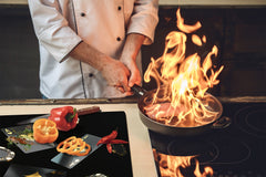 Chopping Board - Induction Cooktop Cover - Glass Cutting Board – Impact & Shatter Resistant – MEASURES: SINGLE: 60 x 52 cm; DOUBLE: 2 x 30 x 52 cm; D42 Modern Art Series : Night at Casino 2