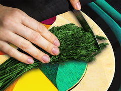 Premium Tempered Glass Cutting Board and Worktop Saver – Glass Pastry Board and Cooktop Cover – MEASURES: SINGLE: 60 x 52 cm; DOUBLE: 2 x 30 x 52 cm; D40 Colorful Illustrations Series : Theme of Time