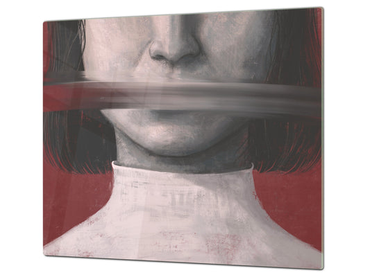 Versatile Tempered Glass Worktop Saver and Induction Cooktop Cover – Durable and Scratch-Resistant – MEASURES: SINGLE: 60 x 52 cm; DOUBLE: 2 x 30 x 52 cm; D41 Abstract Concepts Series 1 : Conceptual Expression