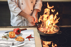 Tabla de cortar - Cubierta de la placa de inducción D04 Serie Bebidas: Cerezas 7