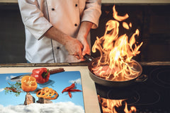 Tabla de cortar - Cubierta de la placa de inducción D04 Serie Bebidas: Cerezas 7