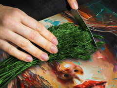 Premium Tempered Glass Cutting Board and Worktop Saver – Glass Pastry Board and Cooktop Cover – MEASURES: SINGLE: 60 x 52 cm; DOUBLE: 2 x 30 x 52 cm; D40 Colorful Illustrations Series : Conceptual Beauty