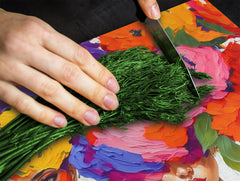 Premium Tempered Glass Cutting Board and Worktop Saver – Glass Pastry Board and Cooktop Cover – MEASURES: SINGLE: 60 x 52 cm; DOUBLE: 2 x 30 x 52 cm; D40 Colorful Illustrations Series : Flower Faces