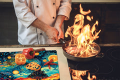 GIGANTE ASSE DA CUCINA e Copri-piano cottura a induzione; Serie di vini DD04: Ciliegie 7