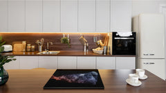 Induction Cooktop Cover Kitchen Board – Impact Resistant Glass Pastry Board; MEASURES: SINGLE: 60 x 52 cm (23,62” x 20,47”); DOUBLE: 30 x 52 cm (11,81” x 20,47”); D37 Animals Series : Colourful gorilla