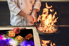 Schneidbrett aus Hartglas und schützende Arbeitsoberfläche D04 Drinks Series: Cherries 7