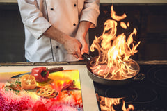 TEMPERED GLASS CHOPPING BOARD – Glass Cutting Board and Worktop Saver; MEASURES: SINGLE: 60 x 52 cm (23,62” x 20,47”); DOUBLE: 30 x 52 cm (11,81” x 20,47”); D36 Textures Series : Abstract multicoloured background