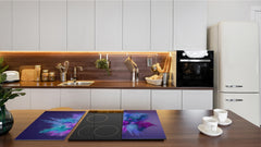 UNIQUE Tempered GLASS Kitchen Board –Scratch Resistant Glass Cutting Board – MEASURES: SINGLE: 60 x 52 cm (23,62” x 20,47”); DOUBLE: 30 x 52 cm (11,81” x 20,47”); D35 Art Series : Colour explosion 1