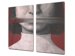 Tabla de cortar - Cubierta de la placa de inducción D04 Serie Bebidas: Cerezas 7