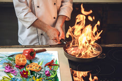 Ensembles de planches à découper TRES GRAND; Série Alimentaire DD16: Nourriture africaine