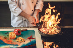 Ensembles de planches à découper TRES GRAND; Série Alimentaire DD16: Nourriture africaine