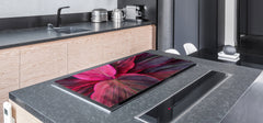 Gigantic Worktop saver and Pastry Board - Tempered GLASS Cutting Board - MEASURES: SINGLE: 80 x 52 cm; DOUBLE: 40 x 52 cm; DD44 Nature series : Fluorescent leaves