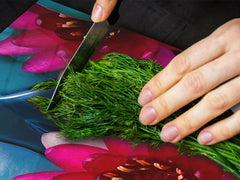 Gigantic Worktop saver and Pastry Board - Tempered GLASS Cutting Board - MEASURES: SINGLE: 80 x 52 cm; DOUBLE: 40 x 52 cm; DD44 Nature series : Pink lotus flower