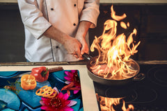 Gigantic Worktop saver and Pastry Board - Tempered GLASS Cutting Board - MEASURES: SINGLE: 80 x 52 cm; DOUBLE: 40 x 52 cm; DD44 Nature series : Pink lotus flower