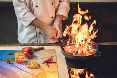 Enorme Cubre vitros de cristal templado - Serie de alimentos DD16 Comida Africa