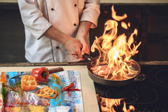 UNIQUE Tempered GLASS Kitchen Board – Impact & Scratch Resistant Cooktop cover – SINGLE: 80 x 52 cm; DOUBLE: 40 x 52 cm; DD45 Art Series : Abstract art background 3