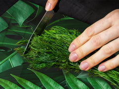 Gigantic Worktop saver and Pastry Board - Tempered GLASS Cutting Board - MEASURES: SINGLE: 80 x 52 cm; DOUBLE: 40 x 52 cm; DD44 Nature series : Dark tropical nature