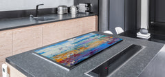 UNIQUE Tempered GLASS Kitchen Board – Impact & Scratch Resistant Cooktop cover – SINGLE: 80 x 52 cm; DOUBLE: 40 x 52 cm; DD45 Art Series : Abstract art background 6