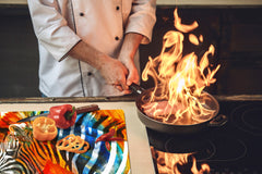 BIG KITCHEN BOARD & Induction Cooktop Cover – Glass Pastry Board – SINGLE: 80 x 52 cm (31,5” x 20,47”); DOUBLE: 40 x 52 cm (15,75” x 20,47”); DD47 Animals Series : Colourful zebra