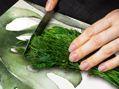 Gigantic Worktop saver and Pastry Board - Tempered GLASS Cutting Board - MEASURES: SINGLE: 80 x 52 cm; DOUBLE: 40 x 52 cm; DD44 Nature series : Tropical watercolour