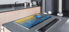 BIG KITCHEN BOARD & Induction Cooktop Cover β Glass Pastry Board β SINGLE: 80 x 52 cm (31,5β x 20,47β); DOUBLE: 40 x 52 cm (15,75β x 20,47β); DD47 Animals Series : Tropical butterfly 2
