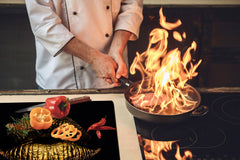 ENORMOUS Tempered GLASS Chopping Board - Induction Cooktop Cover – SINGLE: 80 x 52 cm; DOUBLE: 40 x 52 cm; DD51 : Golden Gloss