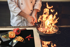 ENORMOUS Tempered GLASS Chopping Board - Induction Cooktop Cover – SINGLE: 80 x 52 cm; DOUBLE: 40 x 52 cm; DD52a : Night at the Casino 2