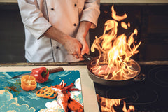 Ensembles de planches à découper TRES GRAND; Série Alimentaire DD16: Nourriture africaine