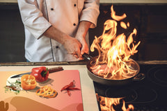 Ensembles de planches à découper TRES GRAND; Série Alimentaire DD16: Nourriture africaine