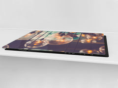 ENORMOUS Tempered GLASS Chopping Board - Induction Cooktop Cover – SINGLE: 80 x 52 cm; DOUBLE: 40 x 52 cm; DD49 Miscellaneous series : Retro lamps