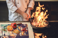 ENORMOUS Tempered GLASS Chopping Board - Induction Cooktop Cover – SINGLE: 80 x 52 cm; DOUBLE: 40 x 52 cm; DD49 Miscellaneous series : Retro lamps