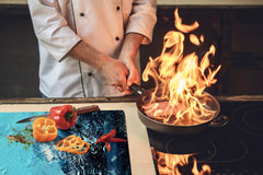 HUGE TEMPERED GLASS COOKTOP COVER – Glass Cutting Board and Worktop Saver – SINGLE: 80 x 52 cm (31,5” x 20,47”); DOUBLE: 40 x 52 cm (15,75” x 20,47”); DD46 Textures Series : Vintage texture