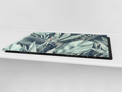 HUGE TEMPERED GLASS COOKTOP COVER β Glass Cutting Board and Worktop Saver β SINGLE: 80 x 52 cm (31,5β x 20,47β); DOUBLE: 40 x 52 cm (15,75β x 20,47β); DD46 Textures Series : Tropical wallpaper 2