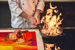 HUGE TEMPERED GLASS COOKTOP COVER – Glass Cutting Board and Worktop Saver – SINGLE: 80 x 52 cm (31,5” x 20,47”); DOUBLE: 40 x 52 cm (15,75” x 20,47”); DD46 Textures Series : Abstract colour texture