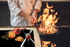 ENORMOUS Tempered GLASS Chopping Board - Induction Cooktop Cover – SINGLE: 80 x 52 cm; DOUBLE: 40 x 52 cm; DD51 : Hourglass in the Void