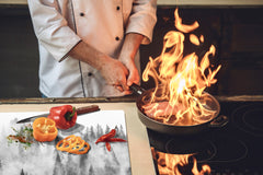 ENORMOUS Tempered GLASS Chopping Board - Induction Cooktop Cover – SINGLE: 80 x 52 cm; DOUBLE: 40 x 52 cm; DD49 Miscellaneous series : Foggy forest