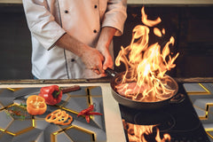 GIGANTE ASSE DA CUCINA e Copri-piano cottura a induzione; Serie di alimenti DD16: Cibo africano