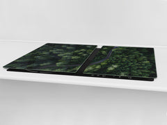 ENORMOUS Tempered GLASS Chopping Board - Induction Cooktop Cover – SINGLE: 80 x 52 cm; DOUBLE: 40 x 52 cm; DD49 Miscellaneous series : Forest road