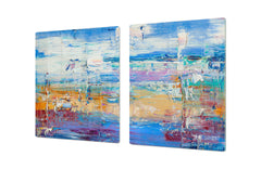UNIQUE Tempered GLASS Kitchen Board – Impact & Scratch Resistant Cooktop cover – SINGLE: 80 x 52 cm; DOUBLE: 40 x 52 cm; DD45 Art Series : Abstract art background 6