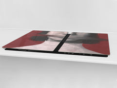 ENORMOUS Tempered GLASS Chopping Board - Induction Cooktop Cover – SINGLE: 80 x 52 cm; DOUBLE: 40 x 52 cm; DD51 : Conceptual Expression