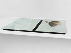 ENORMOUS Tempered GLASS Chopping Board - Induction Cooktop Cover – SINGLE: 80 x 52 cm; DOUBLE: 40 x 52 cm; DD51 : Blind Balloon in the Sky